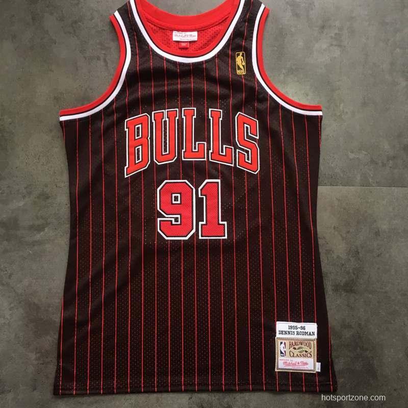 Men's Dennis Rodman Black Retro Classic Team Jersey