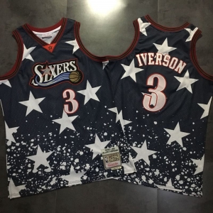 Men's Allen Iverson Black Retro Classic Team Jersey