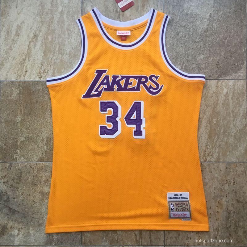 Men's Shaquille O'Neal Yellow Retro Classic Team Jersey