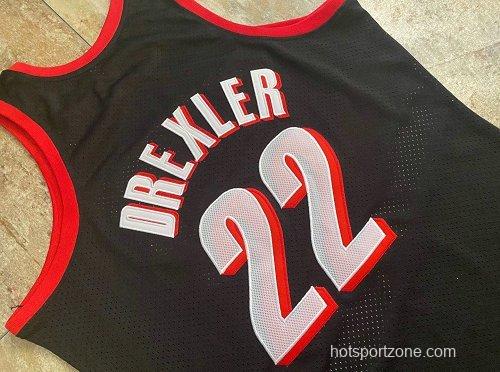 Men's Clyde Drexler Black Retro Classic Team Jersey