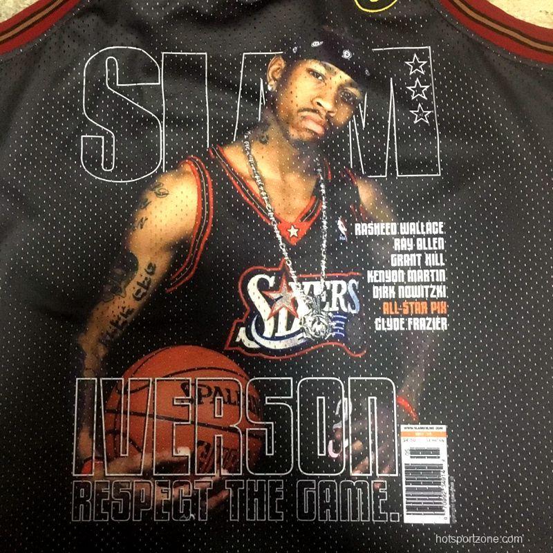 Men's Allen Iverson Black Retro Classic Team Jersey