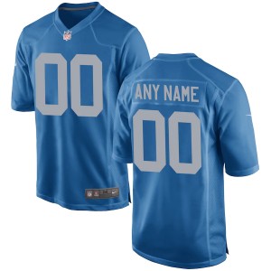 Men's Blue Throwback Custom Limited Team Jersey