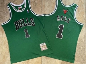 Men's Derrick Rose Green Retro Classic Team Jersey