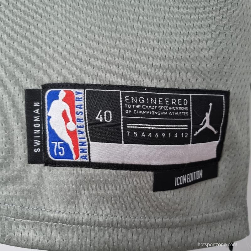75th Anniversary Simmons #10 Brooklyn Nets City Edition Gray NBA Jersey