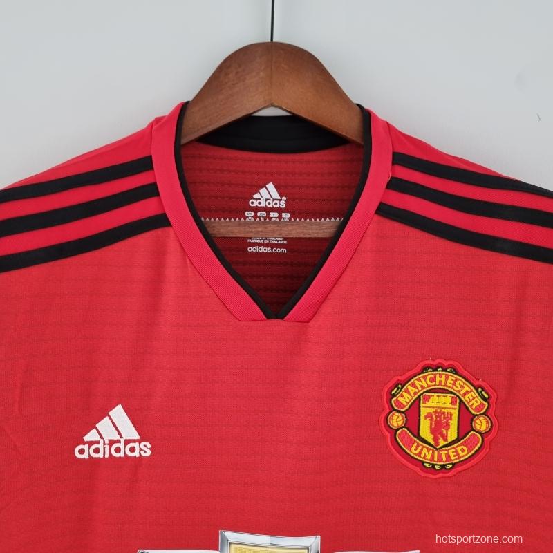 Retro 18/19 Manchester United Home Soccer Jersey