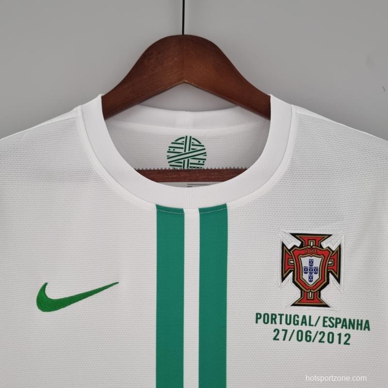 Retro Portugal 2012 Long Sleeve Away Soccer Jersey