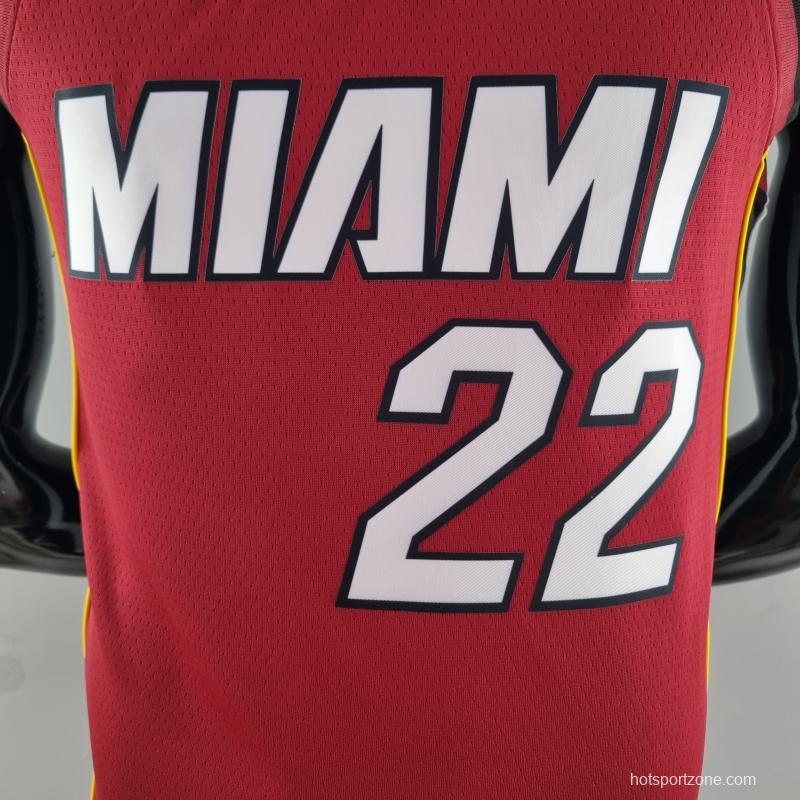 75th Anniversary Miami Heat Jordan BUTLER#22 Burgundy NBA Jersey