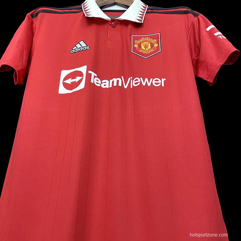 22/23 Manchester United Home  Soccer Jersey