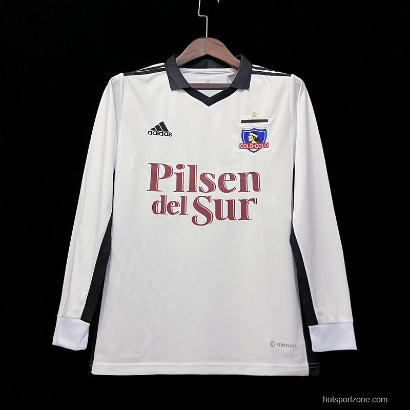 22/23 Colo Colo Home Long Sleeve  Soccer Jersey