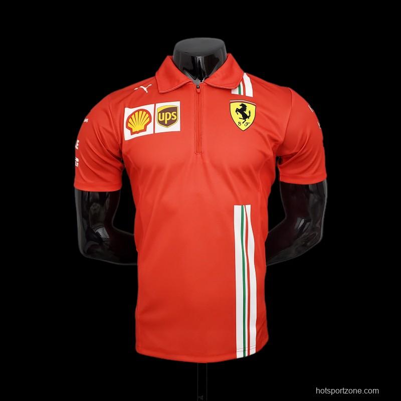 F1 Formula One; Ferrari Racing Suit Polo Red 