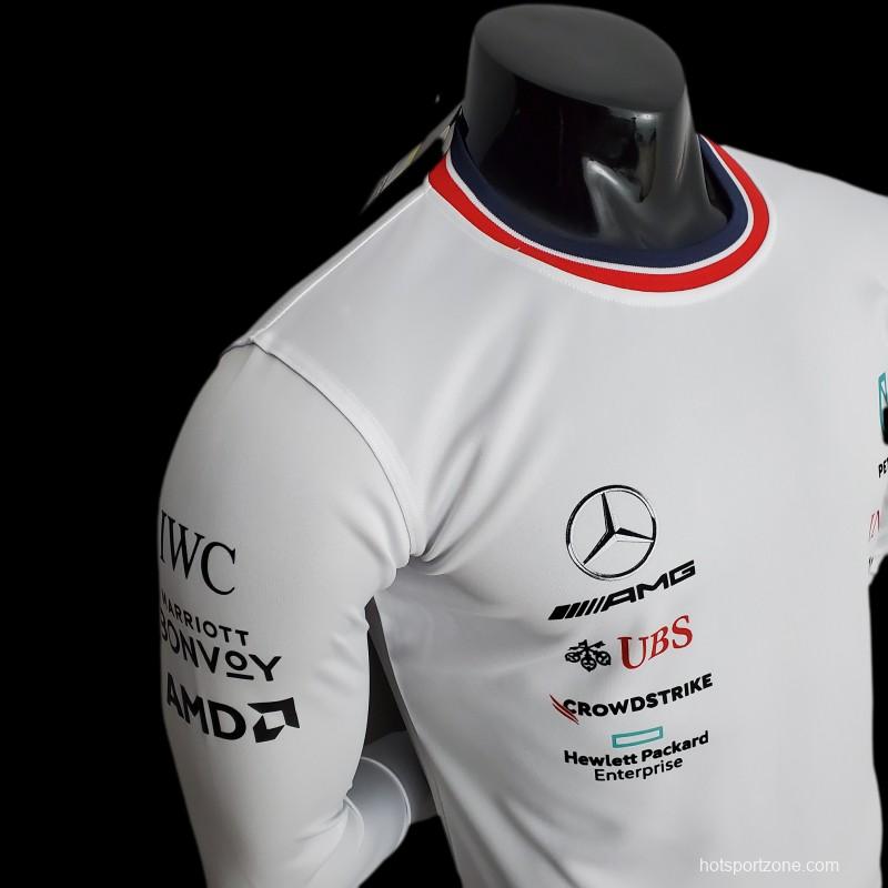 F1 Formula One 2022 Mercedes Long Sleeve White 