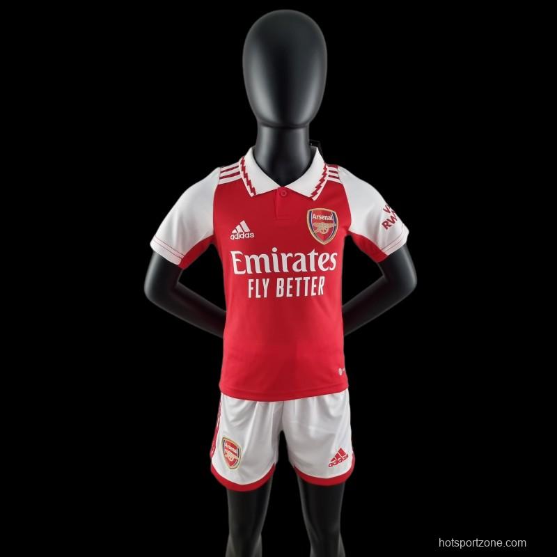 22/23 Arsenal Home Kids SIZS:16-28 Soccer Jersey