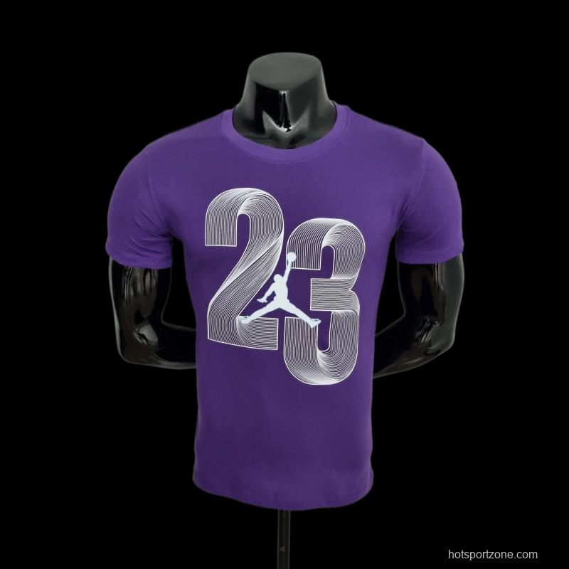 2022 NBA Jordan 23 Purple T-shirts #0050