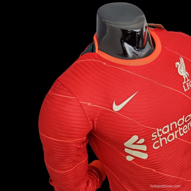 Player Version 21/22 Long Sleeve Liverpool Home Soccer Jersey