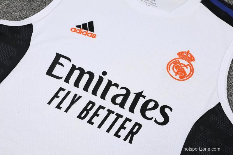 22/23 Real Madrid Pre-match Training Jersey White Vest