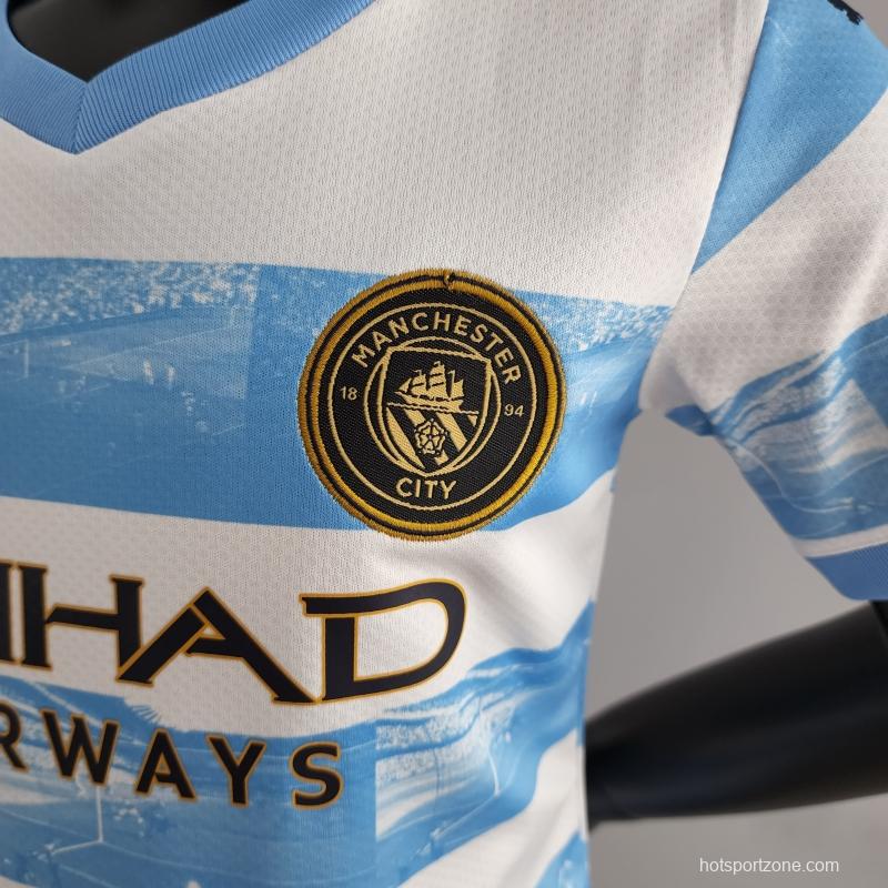 22/23 Kids Kit Manchester City Limited Edition Blue White Size 16-28