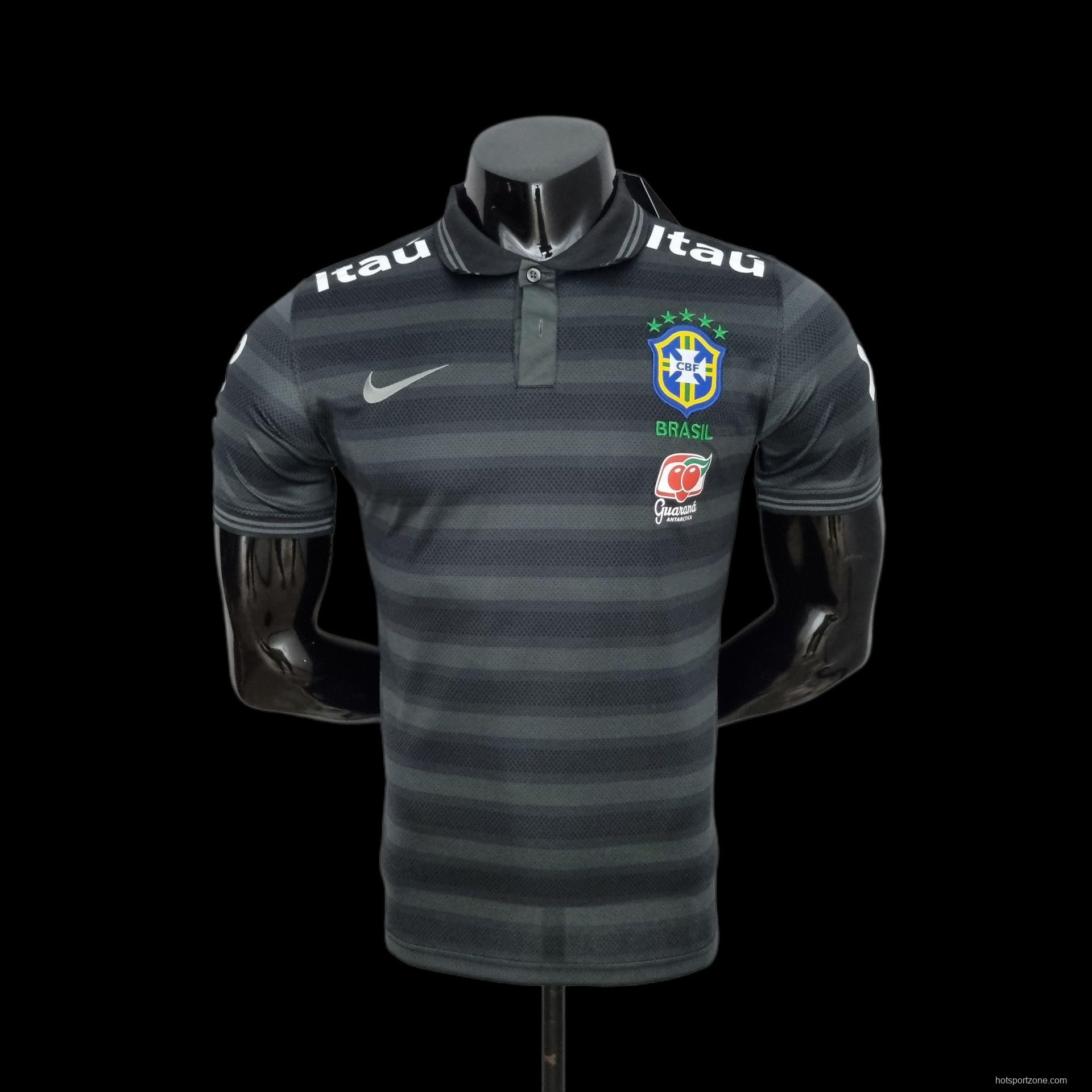 Brazil Polo Black Stripe