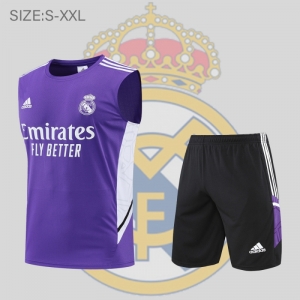 22/23 Real Madrid Vest Training Jersey Kit Purple