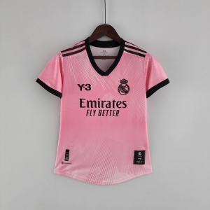 2022 Woman Real Madrid Y3 Edition Pink Jersey