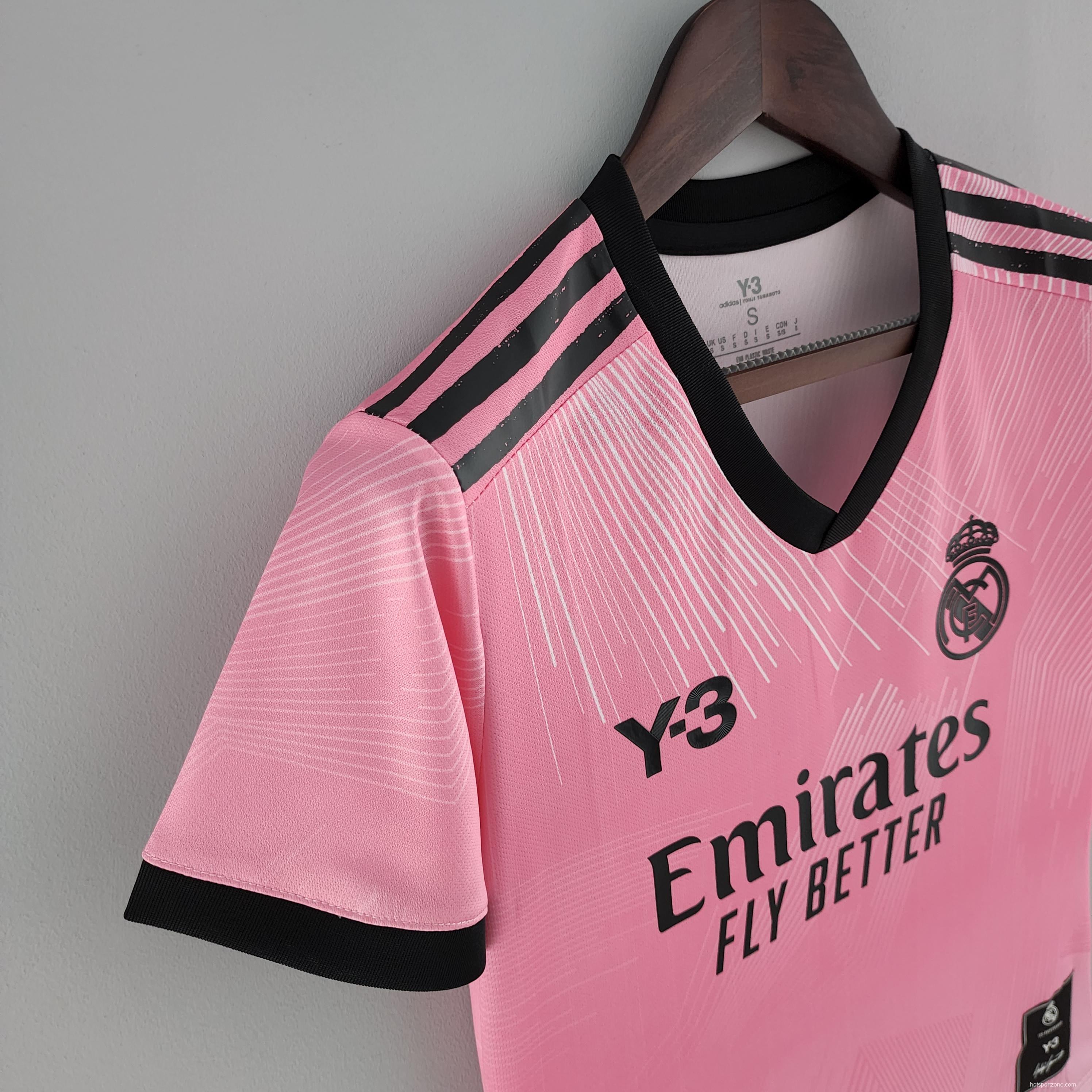 2022 Woman Real Madrid Y3 Edition Pink Jersey