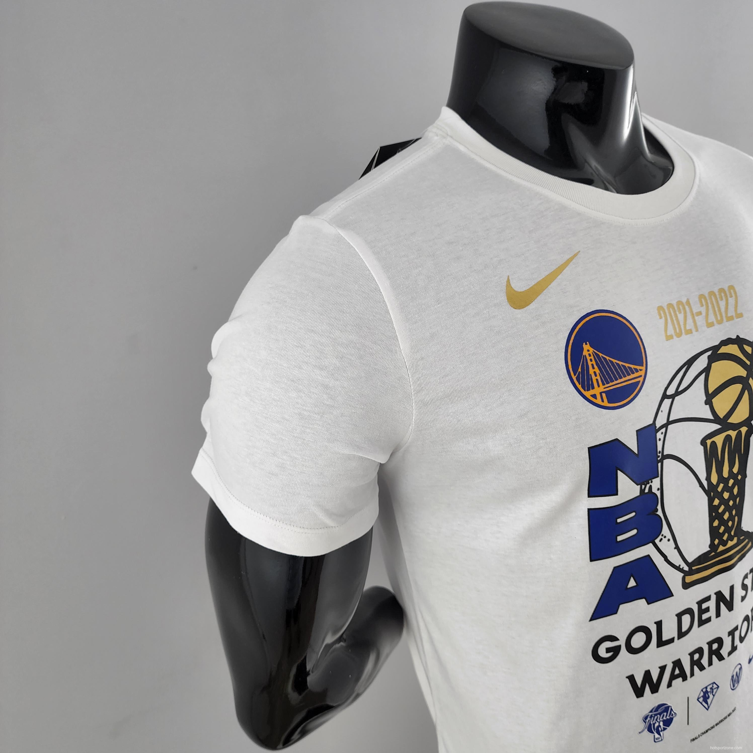 NBA Golden State Warriors Championships White T-shirts#K000183