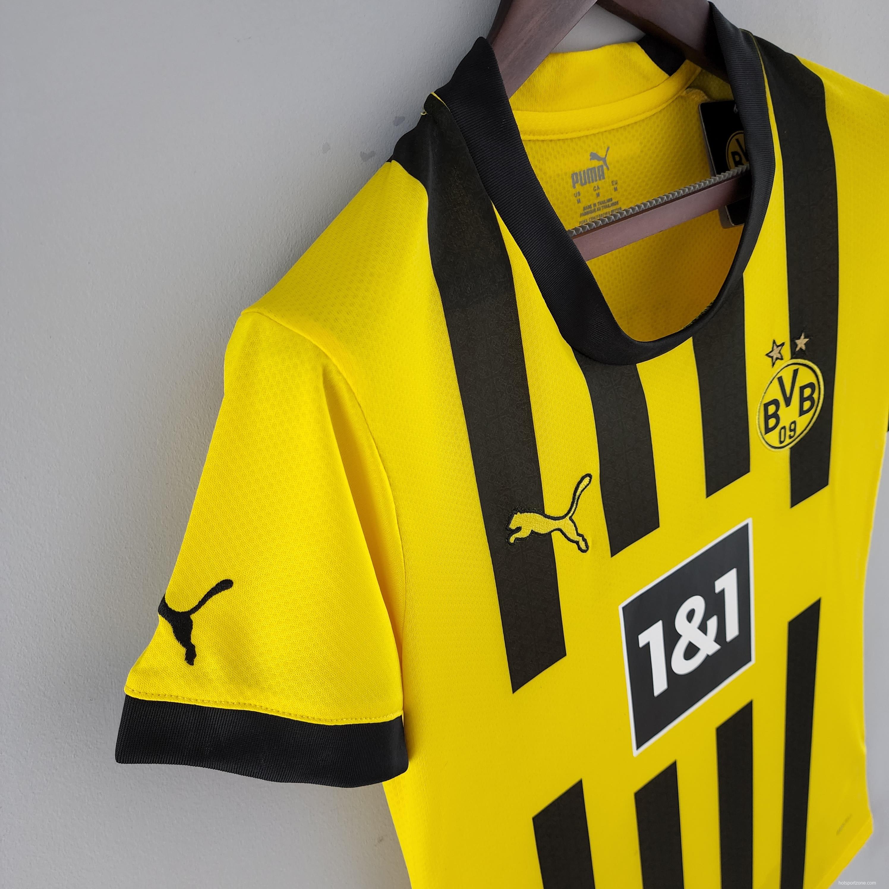 2022 Woman Dortmund Home Soccer Jersey