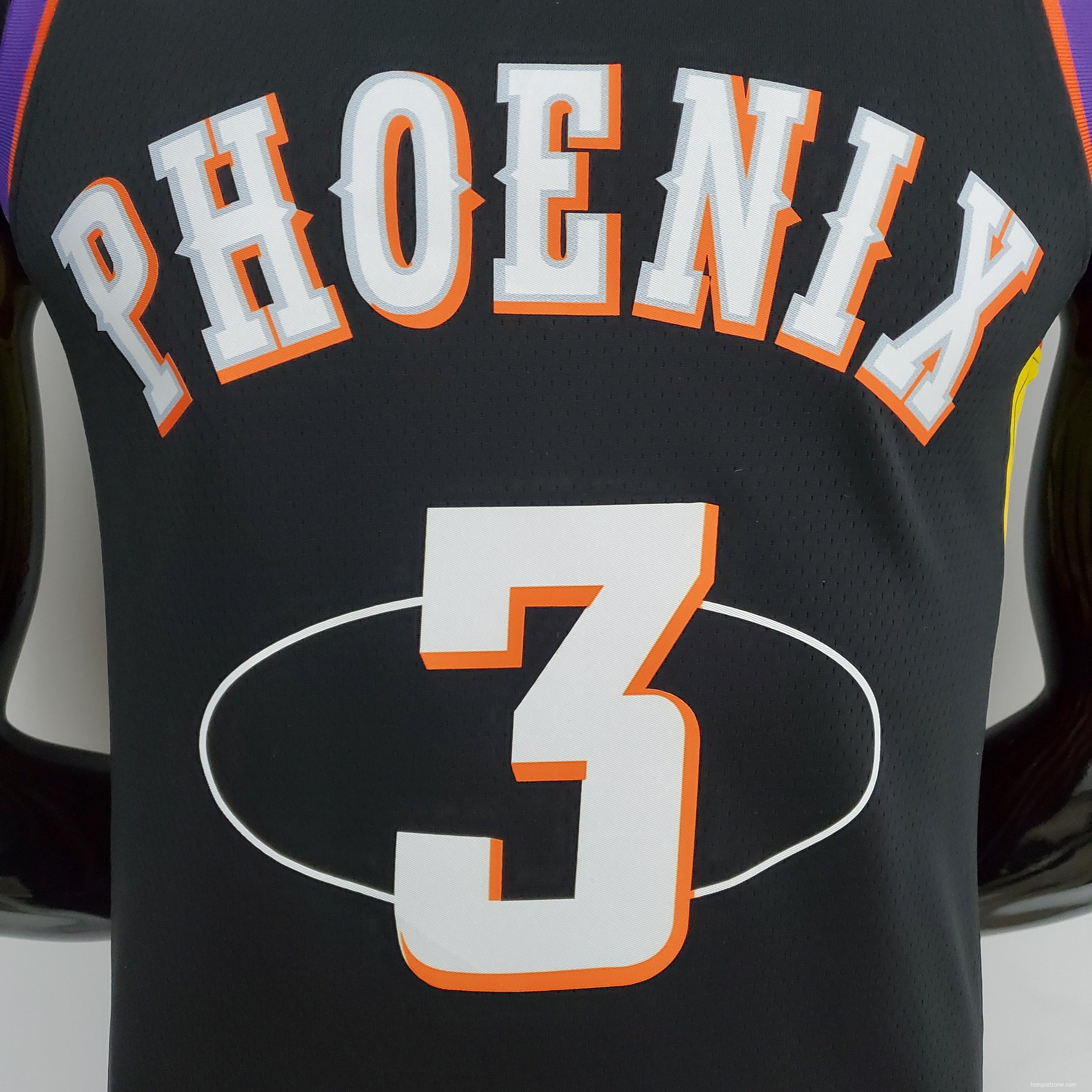 2022 Season Suns Paul #3 Suns City Edition Black NBA Jersey