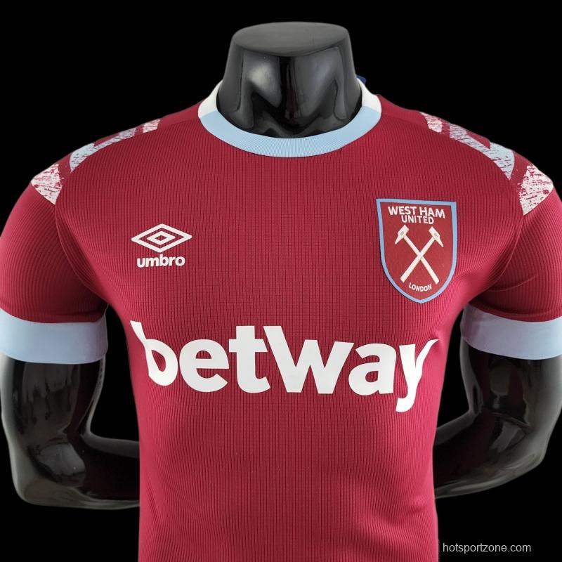 Player Version 22/23 West Ham United Home Soccer Jersey