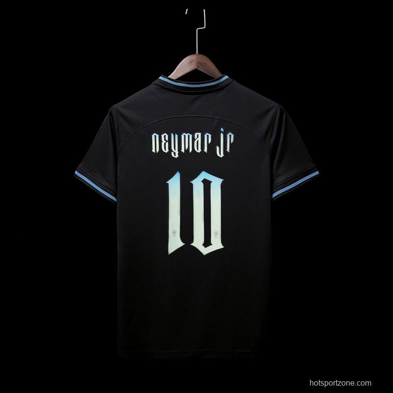 2022 Brazil Black Neymar JR #10 Printing Jersey