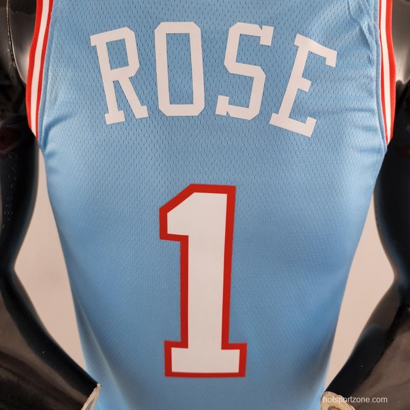 Chicago Bulls ROSE#1 Blue NBA Jersey