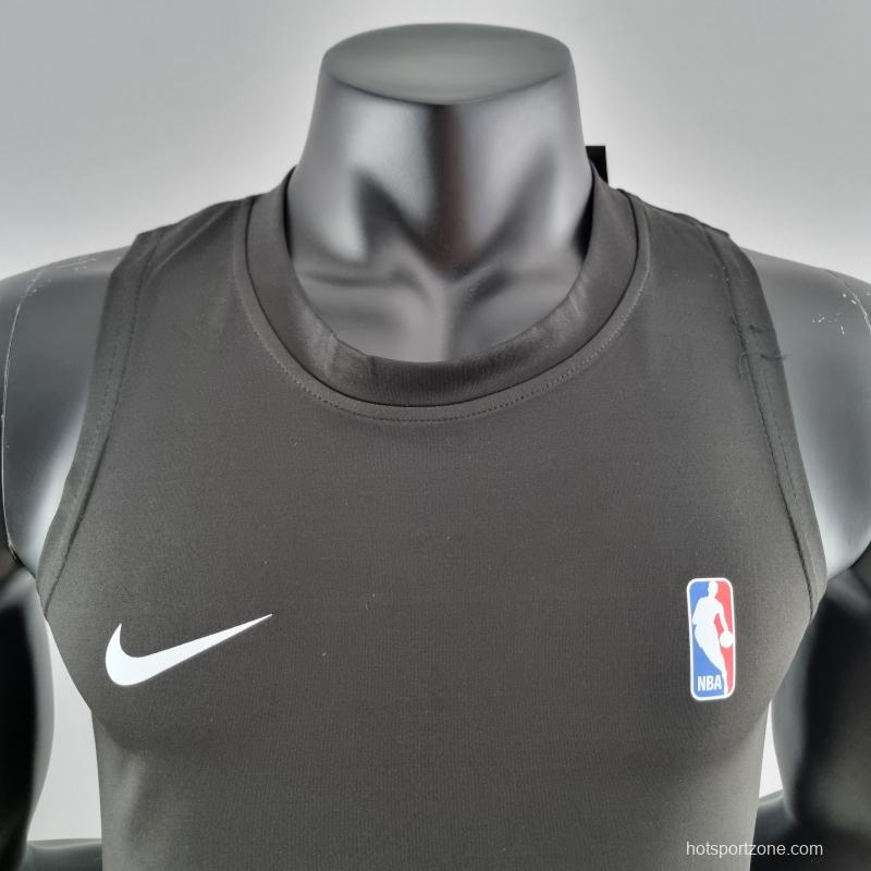 2022 Nike/NBA Pure Black Vest Shirts #K000201