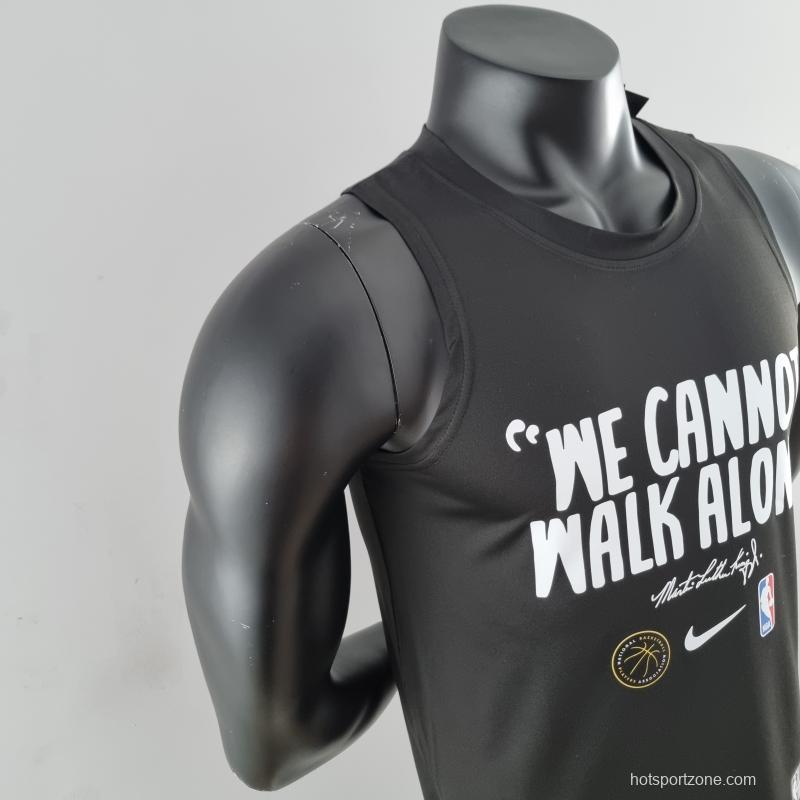 2022 Nike Black Vest Shirts "We Cannot Walk Alone"#K000204