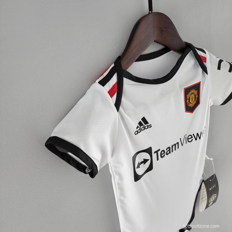 22/23 Manchester United Away White Baby Jersey 9-12 MONTH KM#0036