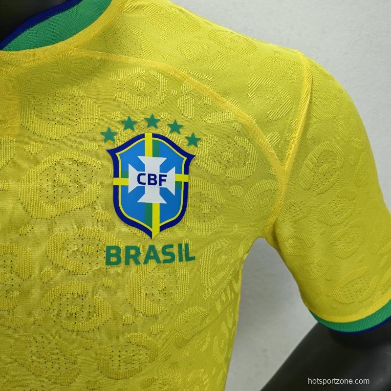 Player Version 2022 Brazil Home Soccer Jersey