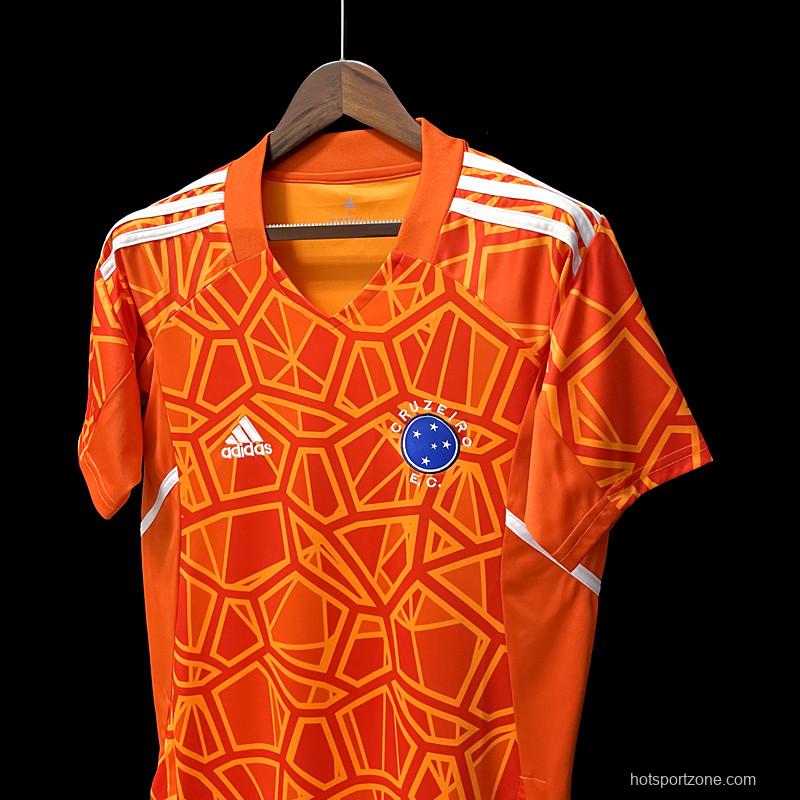 22/23 Cruzeiro Goalkeeper Orange Jersey