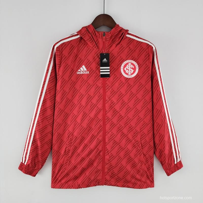 2022 SC Internacional Windbreaker Red White Edge