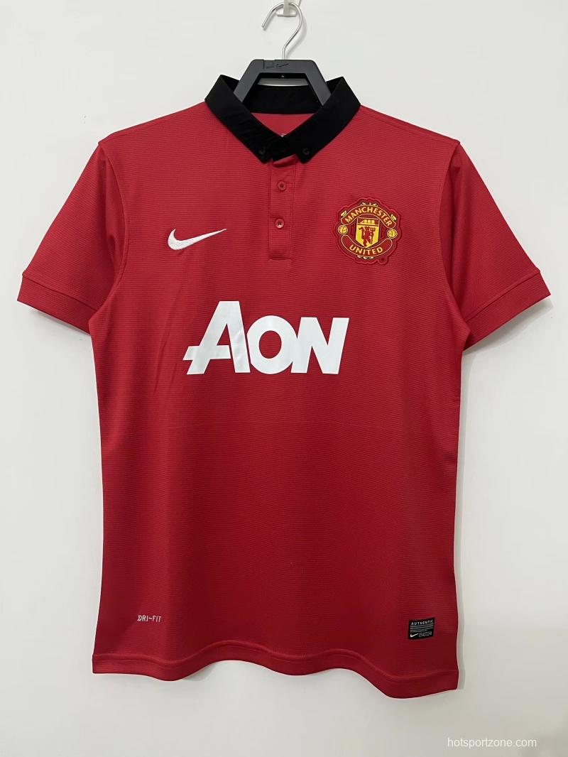 Retro 13/14 Manchester United Home Soccer Jersey