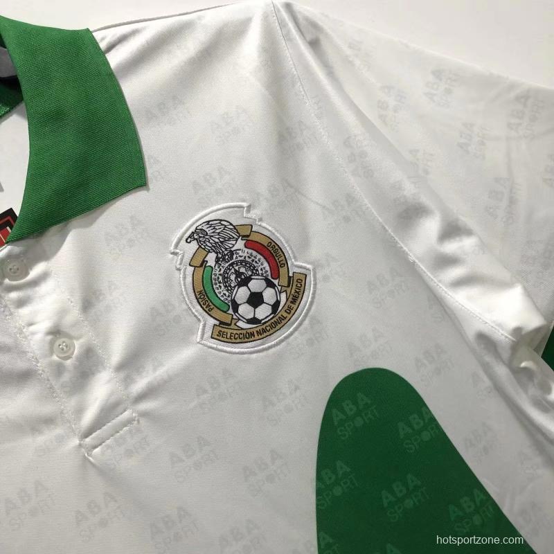 Retro 1995 Mexico Away White Soccer Jersey