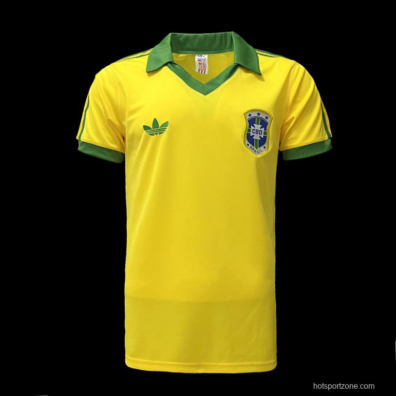 Retro 1978 Brazil Home Soccer Jersey