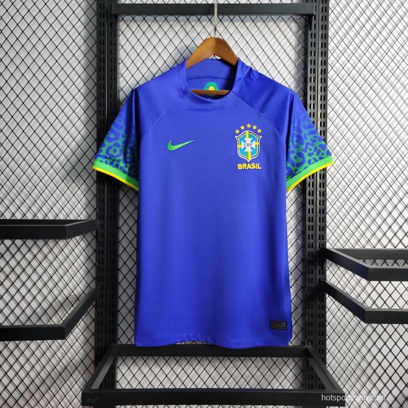 2022 Brazil Away National Team World Cup Soccer Jersey With Special Dragon Namesets