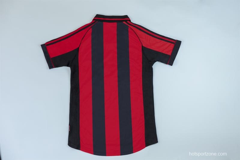 RETRO 98/00 AC Milan Home Soccer Jersey