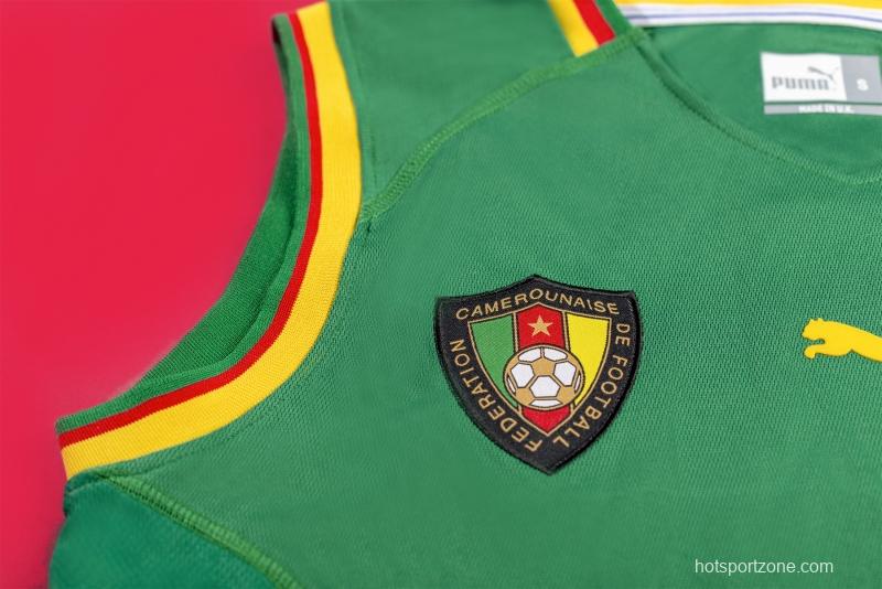 Retro 2002 Cameroon Home Soccer Jersey