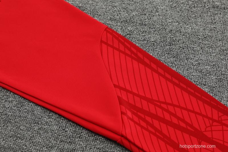 2022 Portugal Red Half Zipper Tracksuit