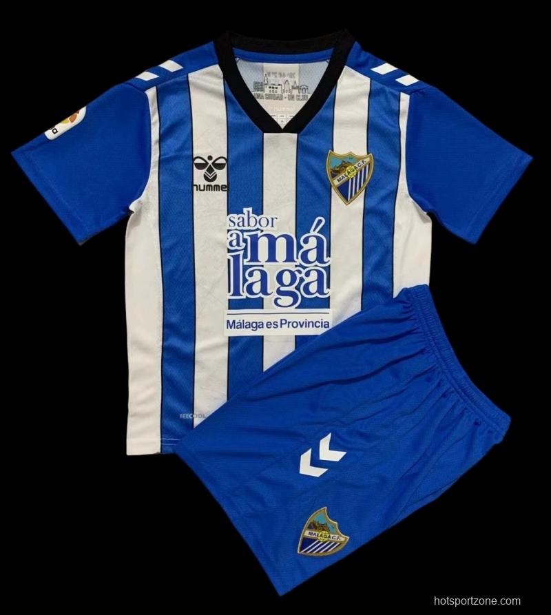 22/23 Malaga Home Kids Soccer Jersey