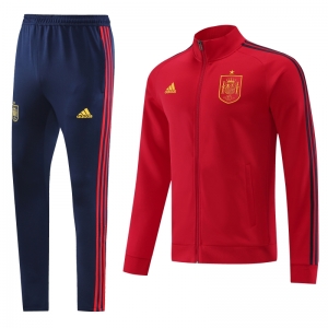 2022 Spain Red Full Zipper Tracksuit