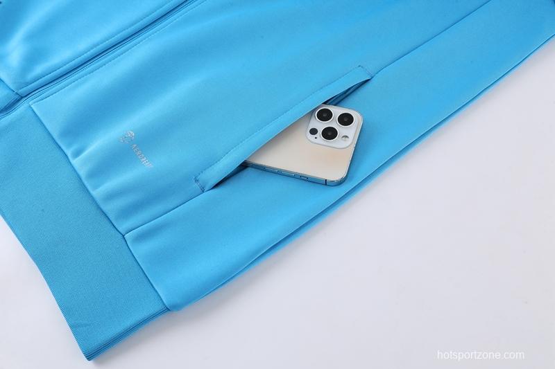 2022 Argentina Blue Full Zipper Tracksuit