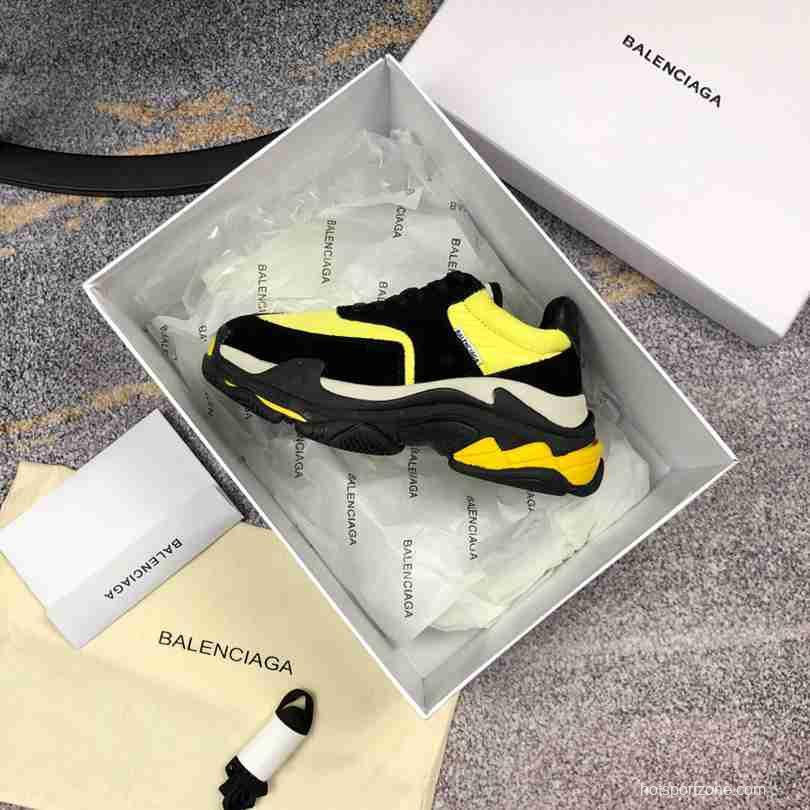 Men Balenciaga Triple-S 2 Yellow Black Sneaker