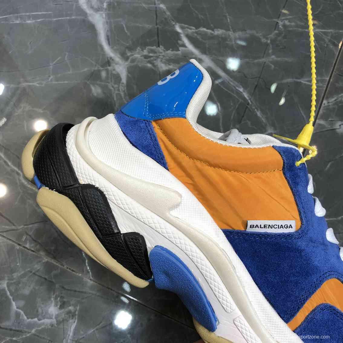 Men/Women Balenciaga Triple S Sneaker Navy/Brown Item 6380340