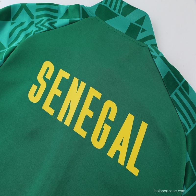 2022 Senegal Green Full Zipper Tracksuit