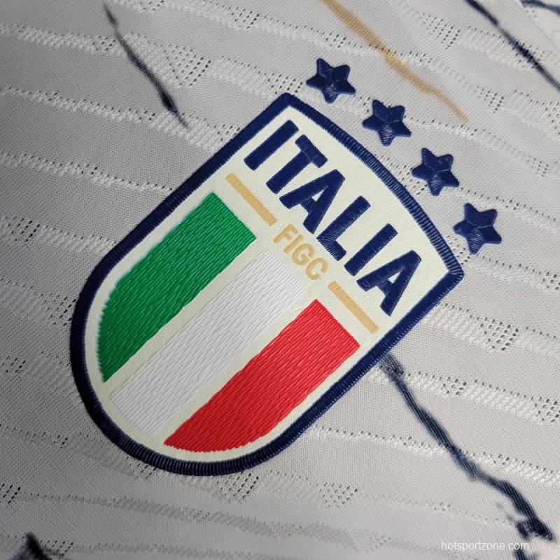 Player Version 2023 Italy Away White Jersey